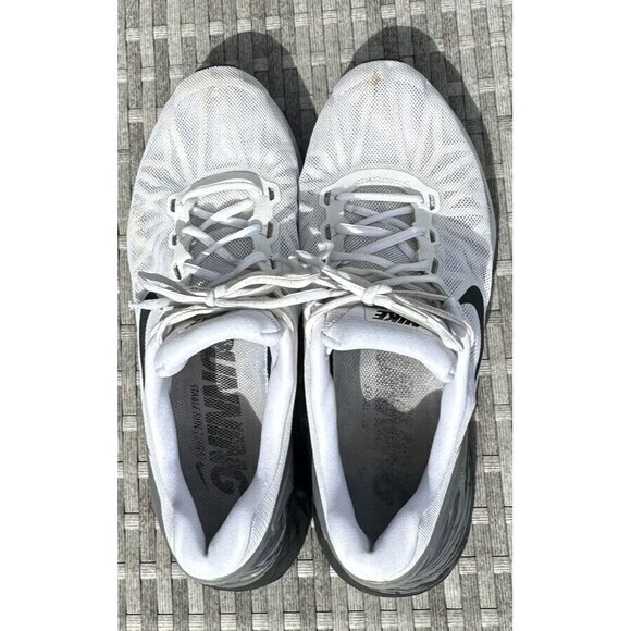 Nike Men's Lunarglide 6 White Grey Black Running Shoes Size 12.5 - Picture 5 of 7